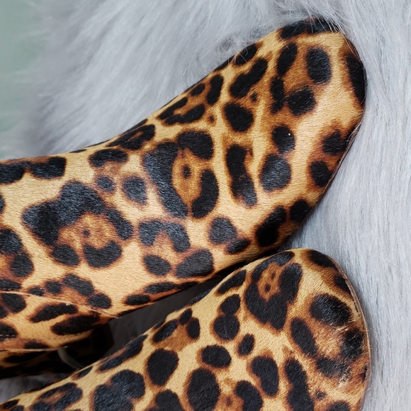 Madewell Leopard Calf Skin Leather Booties size 8 - Picture 3 of 6